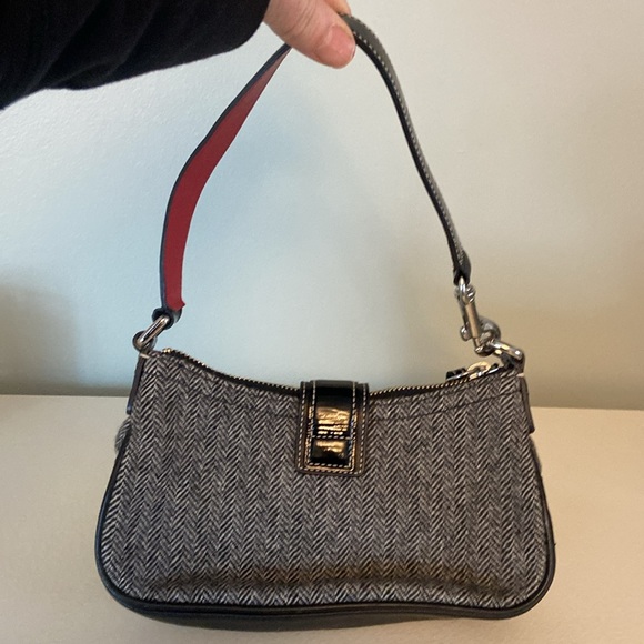 Coach Wool & Leather Houndstooth Mini Shoulder Bag - Picture 2 of 16
